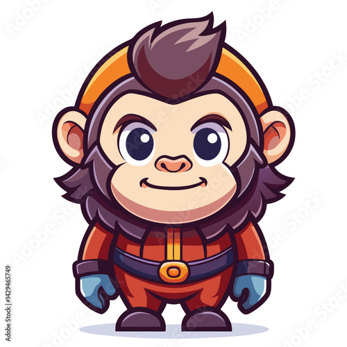 Cute monkey in a space suit (2)