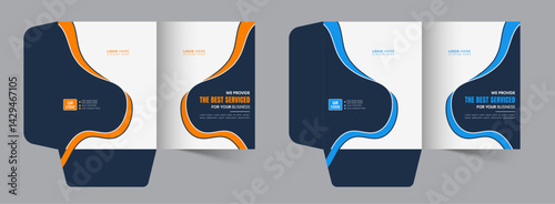 Unique presentation folder template, creative and Luxury folder design, Corporate business Document Folders for your business, editable vector file