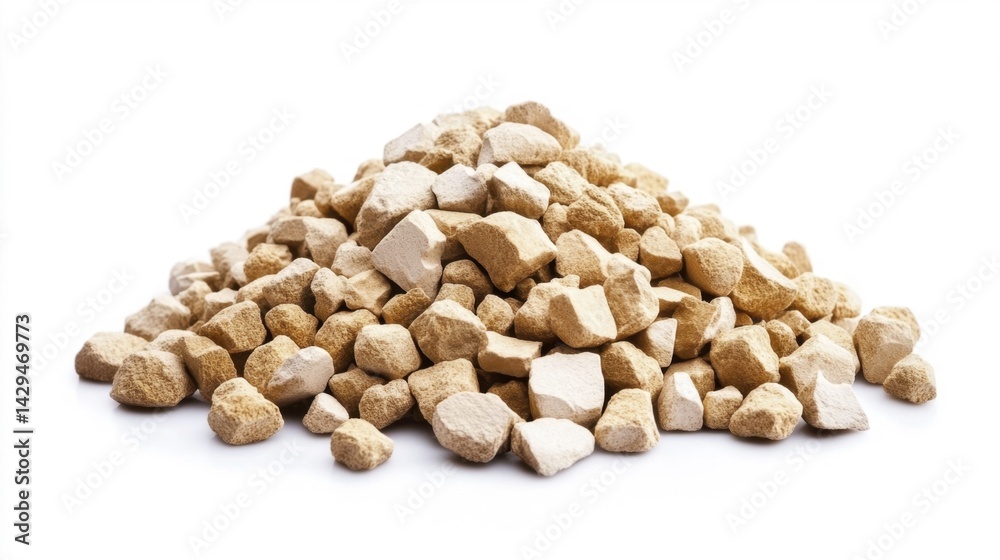 Vermiculite stones isolated on white background. Generative AI Vermiculite stones isolated on white background. Generative AI