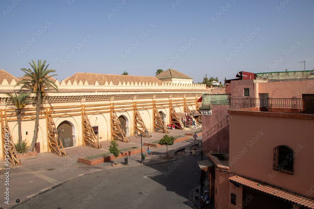 At Marrakech, Morocco, On 08, 08, 24, the mosque of the kasbah in the old center of town