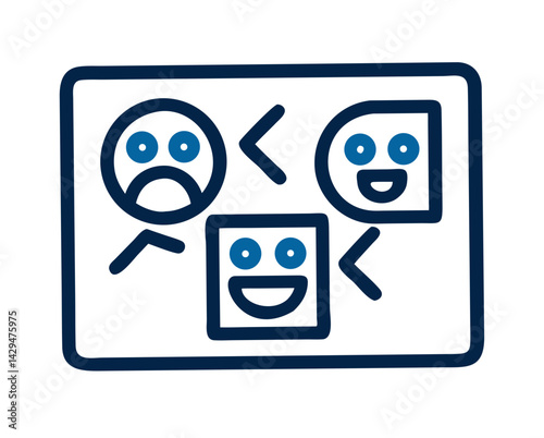 Wallpaper Mural Emoticon faces expressing emotions in a playful design   Torontodigital.ca