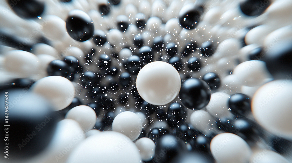 White and black pills on a neutral surface symbolize the inner conflict between truth and illusion belief and reality right and wrong with a blurred caption space inviting personal interpretation
