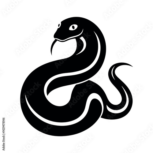 Baby Ball Python Vector Illustration with White Background