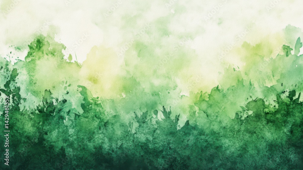 Fototapeta premium Watercolor greens set