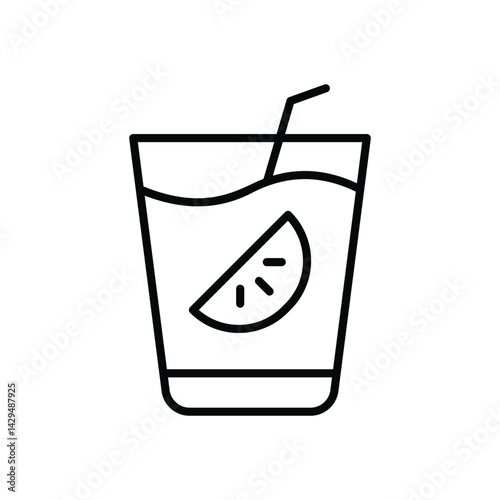 Lemon Lemonade icon vector stock illustration