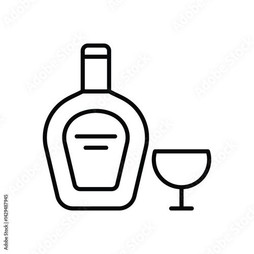Whiskey icon vector stock illustration