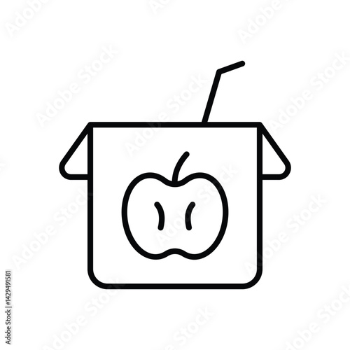 Apple Juice icon vector stock illustration