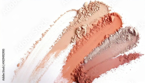  Swatches of neutral-toned powder blush