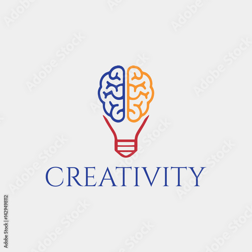 creativity innovation logo design vector	