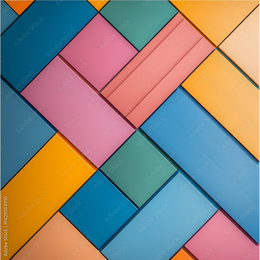 Fototapeta premium minimalist arrangement of solid colored lines,