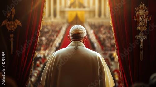 Obraz na płótnie New Pope on the Vatican balcony w salonie