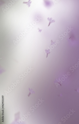 Ethereal Blurred Lavender: Transparent PNG Floral Overlay