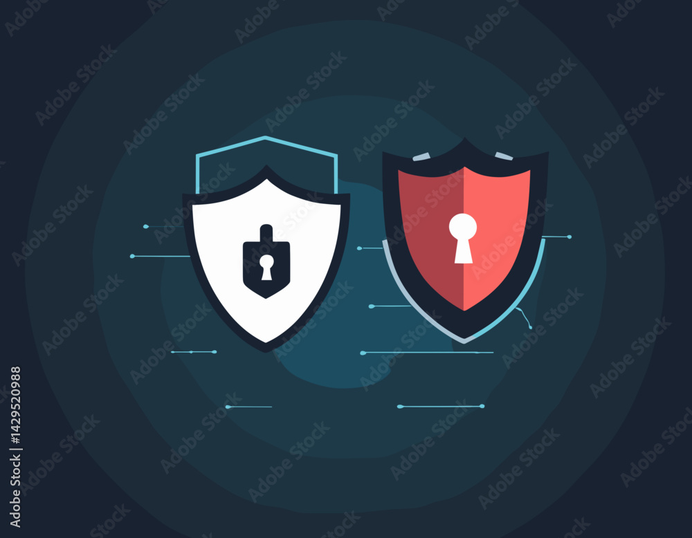 Cyber Shield: Cutting-Edge Cybersecurity Concepts Illustration Cyber Shield: Cutting-Edge Cybersecurity Concepts Illustration