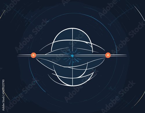 Firewall Forcefield: Cybersecurity Protection Vector Graphic