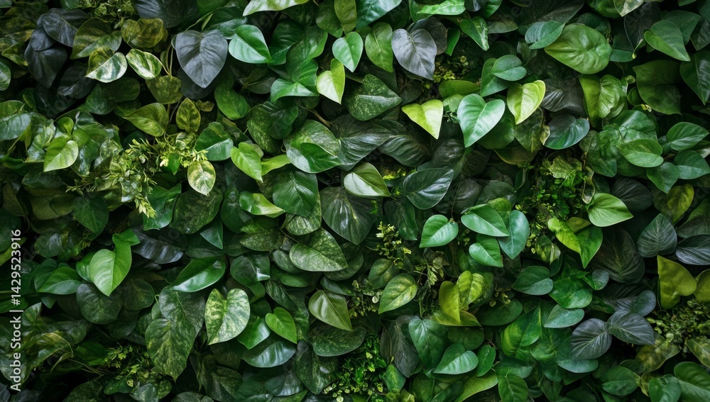 Lush green leaf wall texture Lush green leaf wall texture
