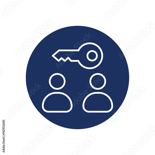 Key Person icon vector stock illustration