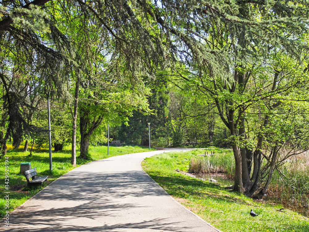 Panorama of South Park in city of Sofia, Bulgaria