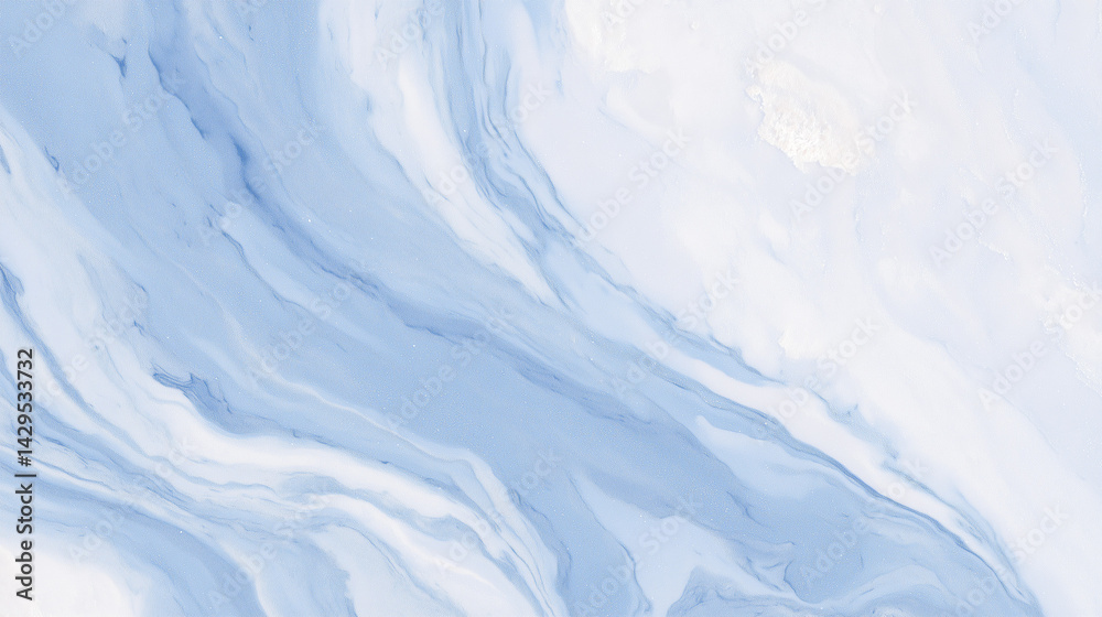Obraz premium Blue and white marbling pattern with clean texture for background use