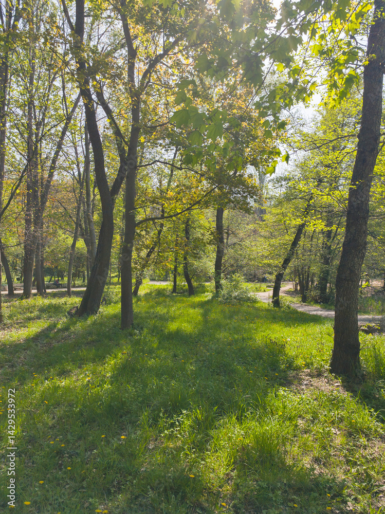 Panorama of South Park in city of Sofia, Bulgaria