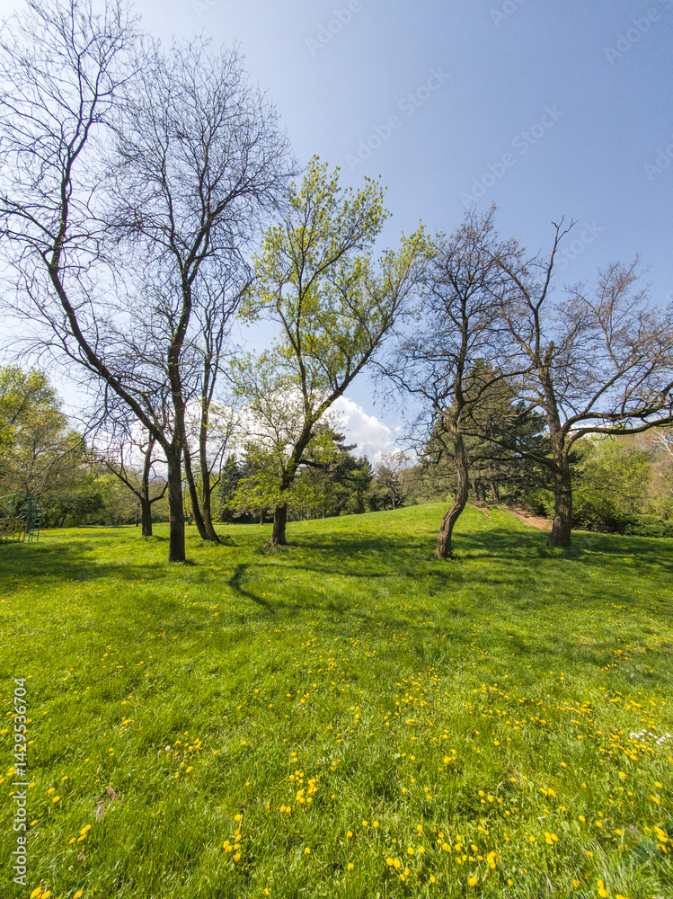 Panorama of South Park in city of Sofia, Bulgaria