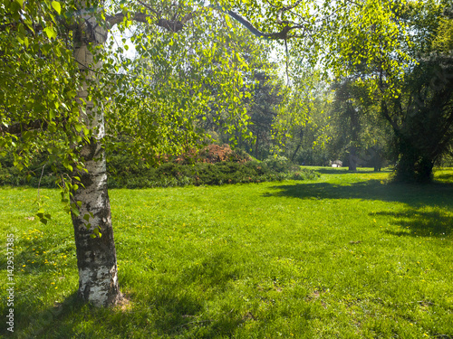 Obraz na płótnie Panorama of South Park in city of Sofia, Bulgaria w salonie