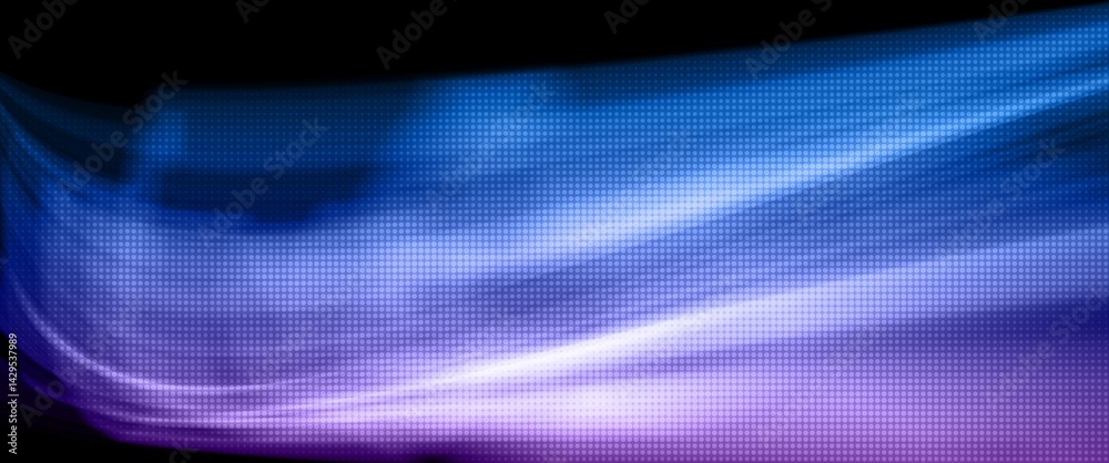 Fototapeta premium abstract glowing purple and blue wave with halftone texture 