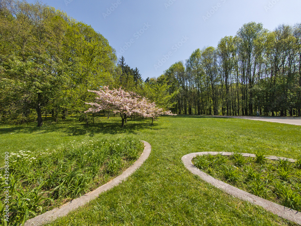 Panorama of South Park in city of Sofia, Bulgaria