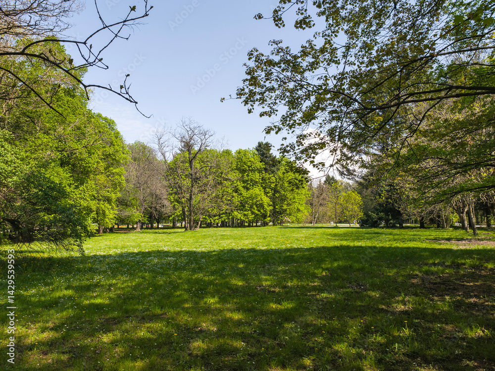 Panorama of South Park in city of Sofia, Bulgaria