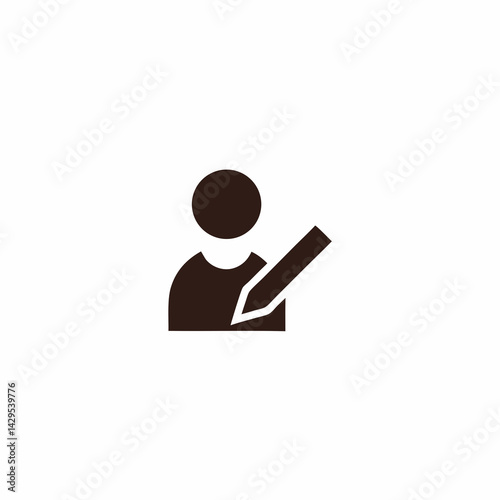 Edit Profile User Icon Design Personalization Symbol Authoring Concept Vector