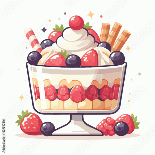 food, dessert, sweet, trifle, biscuit, cake, cream, delicious, glass, homemade, whipped, gourmet, mousse, recipe, layered, pudding, portion, white, summer, berry, tasty, parfait, fresh, fruit, backgro