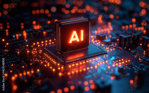 3D rendering of a glowing 