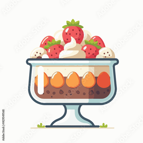 food, dessert, sweet, trifle, biscuit, cake, cream, delicious, glass, homemade, whipped, gourmet, mousse, recipe, layered, pudding, portion, white, summer, berry, tasty, parfait, fresh, fruit, backgro