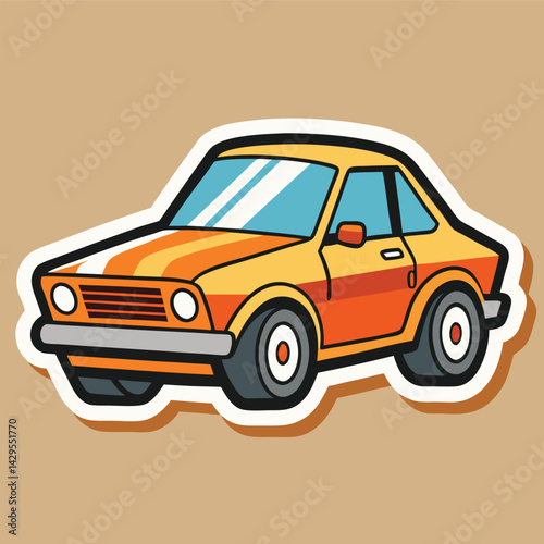 Cartoon car sticker