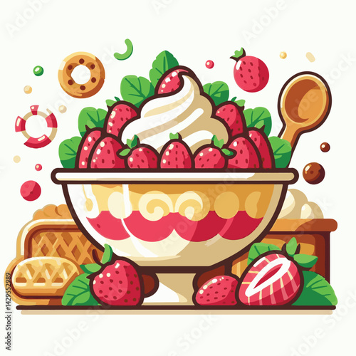 food, dessert, sweet, trifle, biscuit, cake, cream, delicious, glass, homemade, whipped, gourmet, mousse, recipe, layered, pudding, portion, white, summer, berry, tasty, parfait, fresh, fruit, backgro