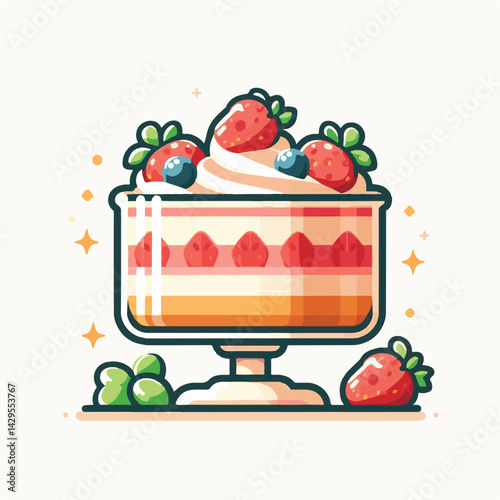 food, dessert, sweet, trifle, biscuit, cake, cream, delicious, glass, homemade, whipped, gourmet, mousse, recipe, layered, pudding, portion, white, summer, berry, tasty, parfait, fresh, fruit, backgro