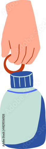 Hand Holding a Mini Loop Bottle