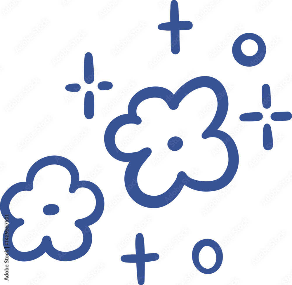 Whimsical Cloud and Sparkle Decoration Whimsical Cloud and Sparkle Decoration