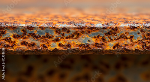 Oxidized Metal Surface Showing Patterns Of Decay And Mineral Transformation