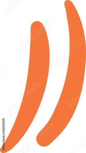 Abstract curved parallel lines hand drawn for creative design