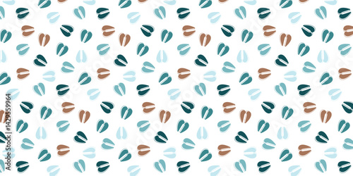 scatter seamless pattern with giraffe footprints in multi color for textile, wallpaper, fabric and other. animal footprint background