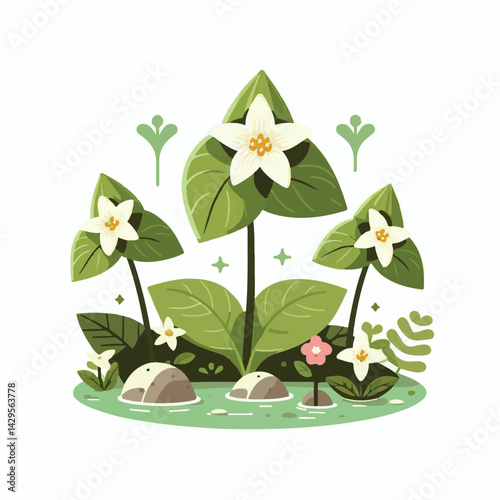 nature, green, beautiful, flower, floral, background, natural, forest, flora, environment, spring, plant, blossom, wild, leaf, bloom, wildflower, ontario, closeup, white, canada, outdoors, fresh, bloo