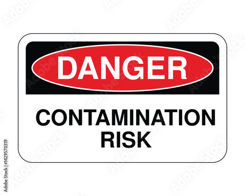 Contamination Danger Sign, Health Hazard Alert, Safety Compliance Notice – Premium Vector