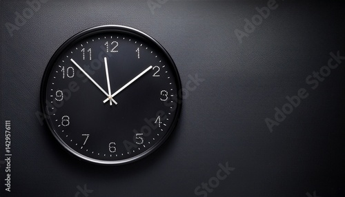 Wallpaper Mural clock on black background Torontodigital.ca