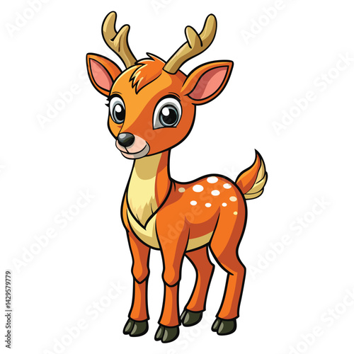 Cute cartoon deer