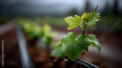 Obraz na płótnie Sustainable Organic Vineyard Powered by Geothermal Energy w salonie