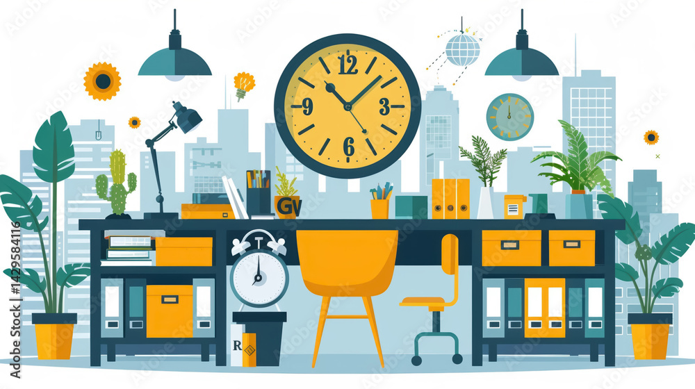 concept of time in the business context to productivity, efficiency, and time management