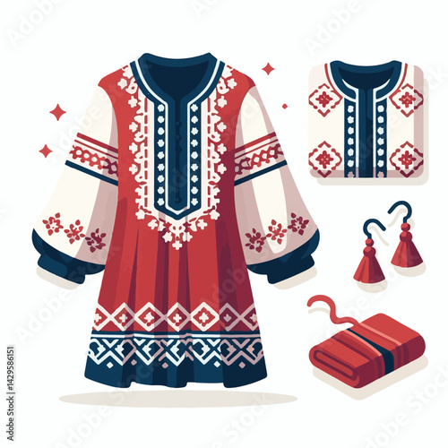illustration, vector, drawing, apparel, clothing, sketch, tunic, outline, fashion, top, dress, female, template, woman, isolated, white, technical, sleeve, shirt, textile, style, fabric, garment, casu