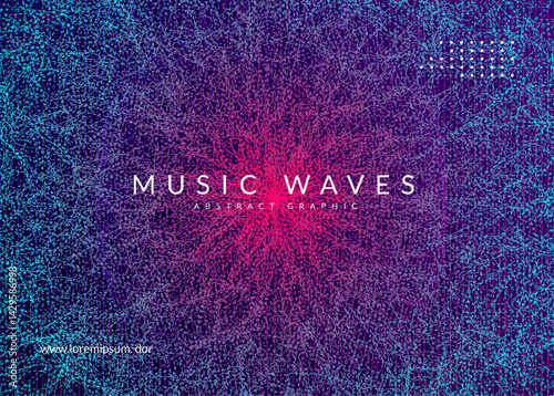 Fest Design. Green Music Magazine. Festival Vector. Electronic Disco Invitation. Edm Electro Template. Discotheque Flyer. Blue Sound Poster. Violet Fest Design