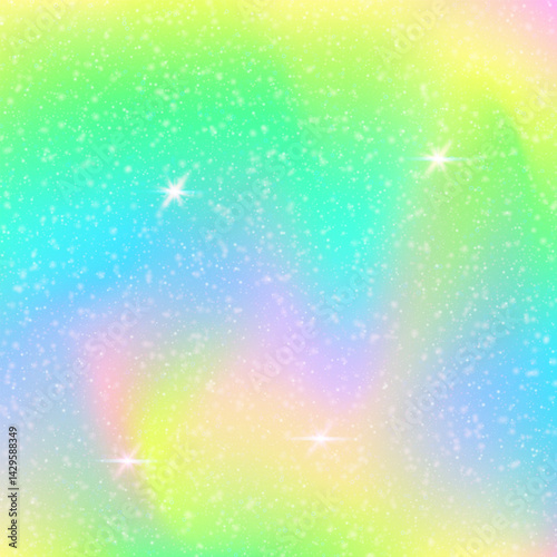 Magic Gradient. Purple Kawaii Background. Unicorn Invitation. Iridescent Galaxy Effect. Pink Mystical Hologram. Blue Abstract Pattern. Princess Texture. Neon Magic Gradient.