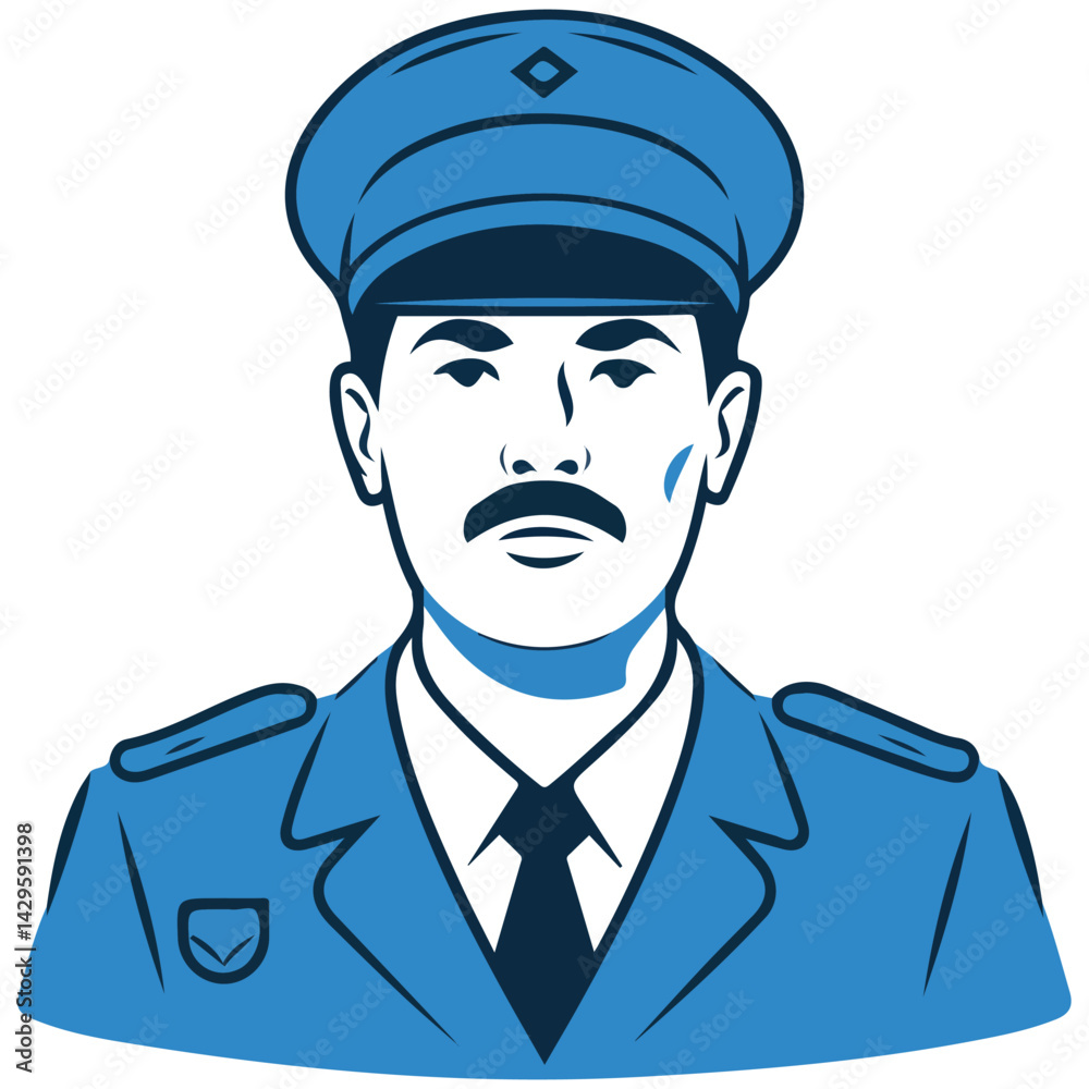 museum guard security protection icon isolated vector illustration on white background